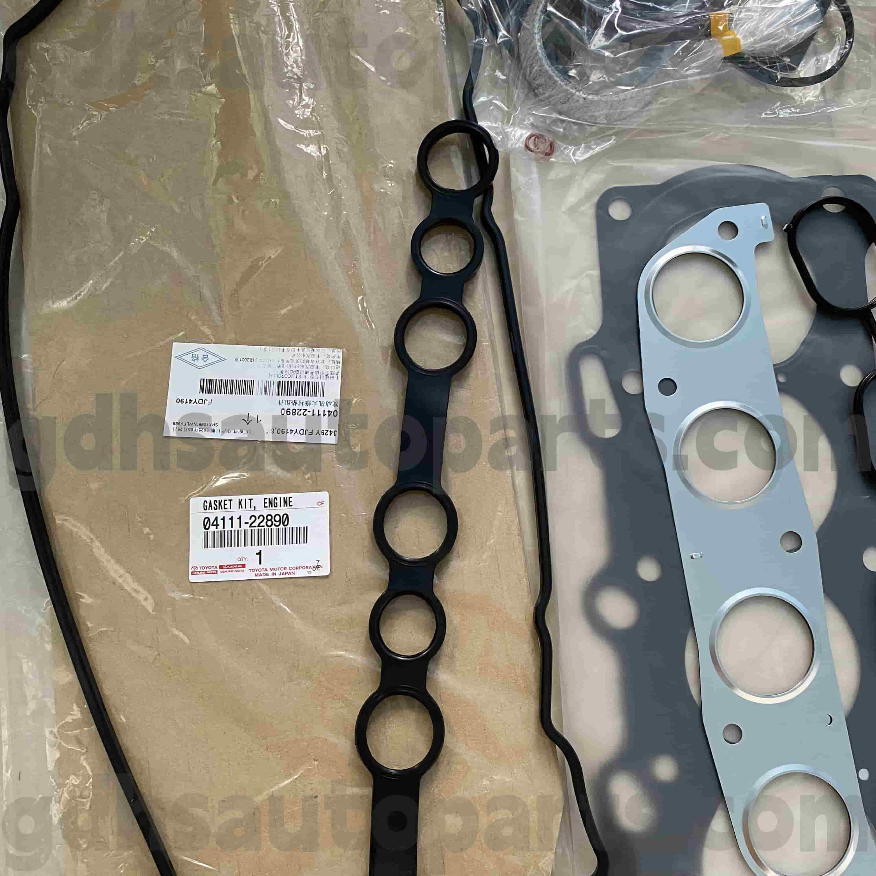 04111-22890 Kit de révision de moteur de pièces authentiques Toyota pour Corolla