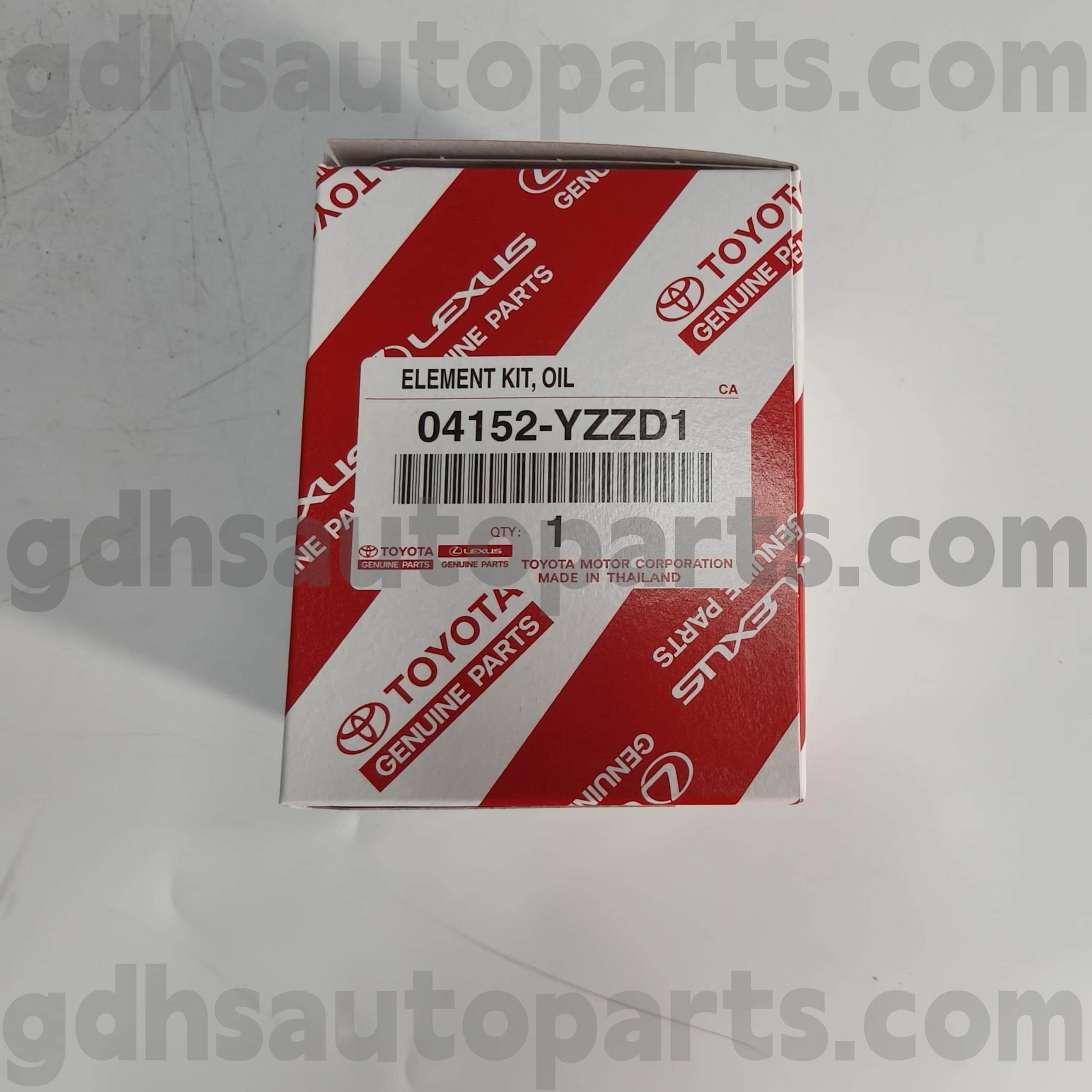 04152-YZZD1 Toyota Pièces authentiques Filtre à huile pour châssis no. ASU40 GSU45
