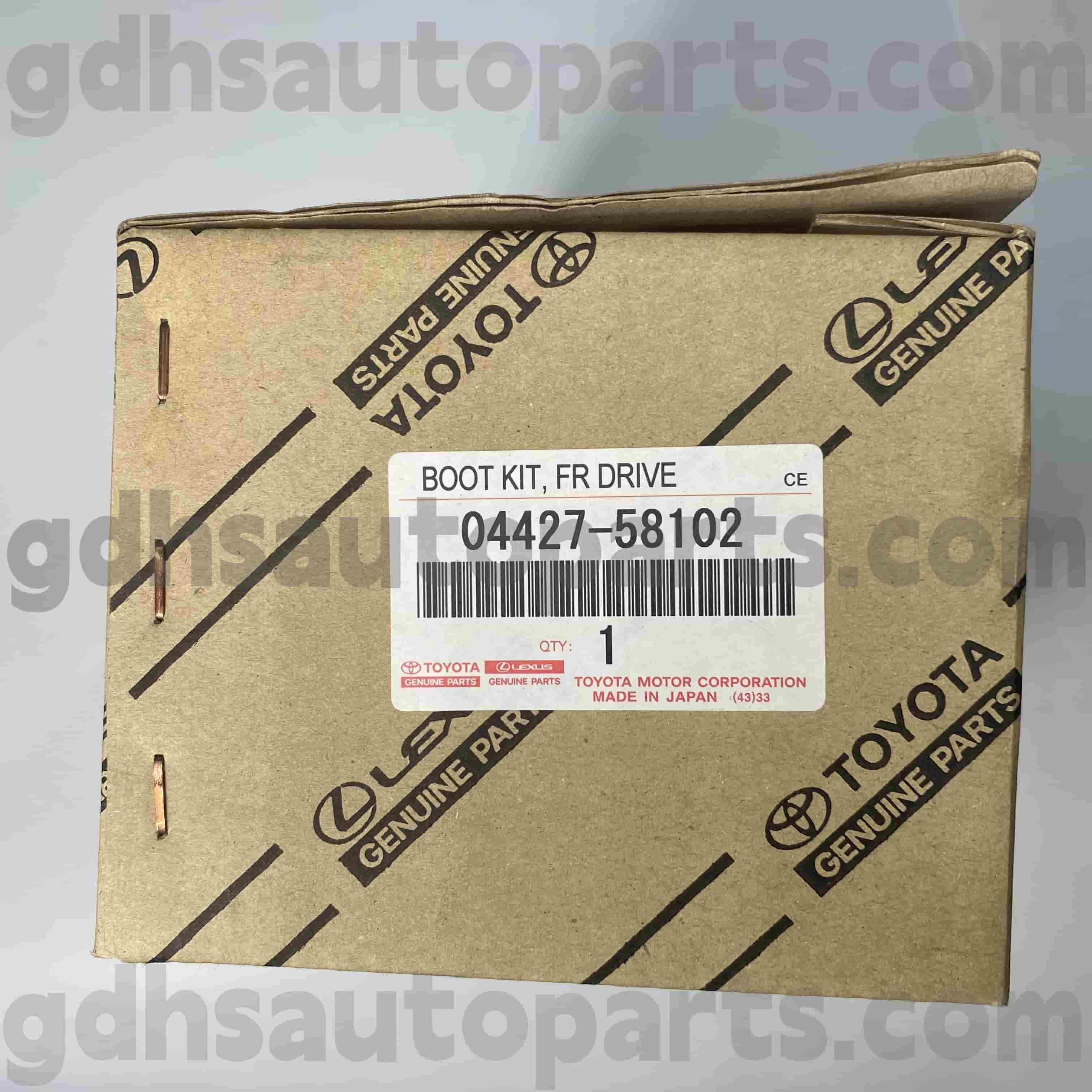 04427-58102 Toyota Pièces authentiques Boot CV côté passager avant pour le châssis Alphard NO. AYH30