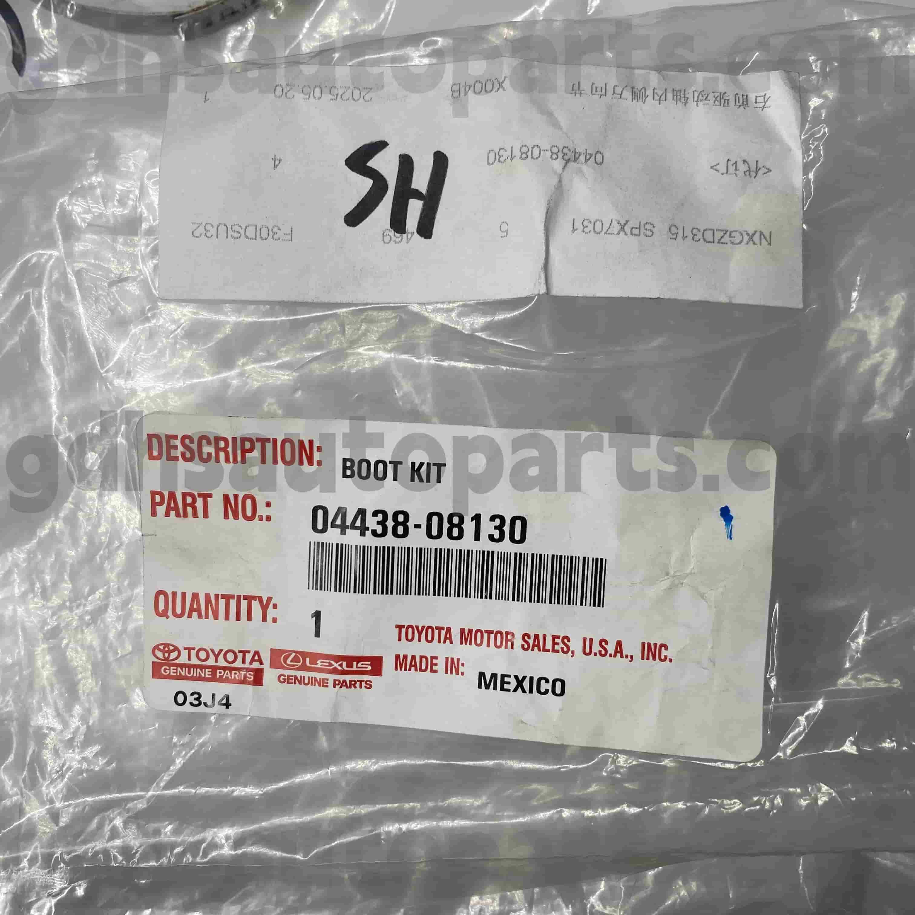 04428-08130 Toyota Pièces authentiques CV Boot pour châssis no. GSV40 / 60 GSL3 #