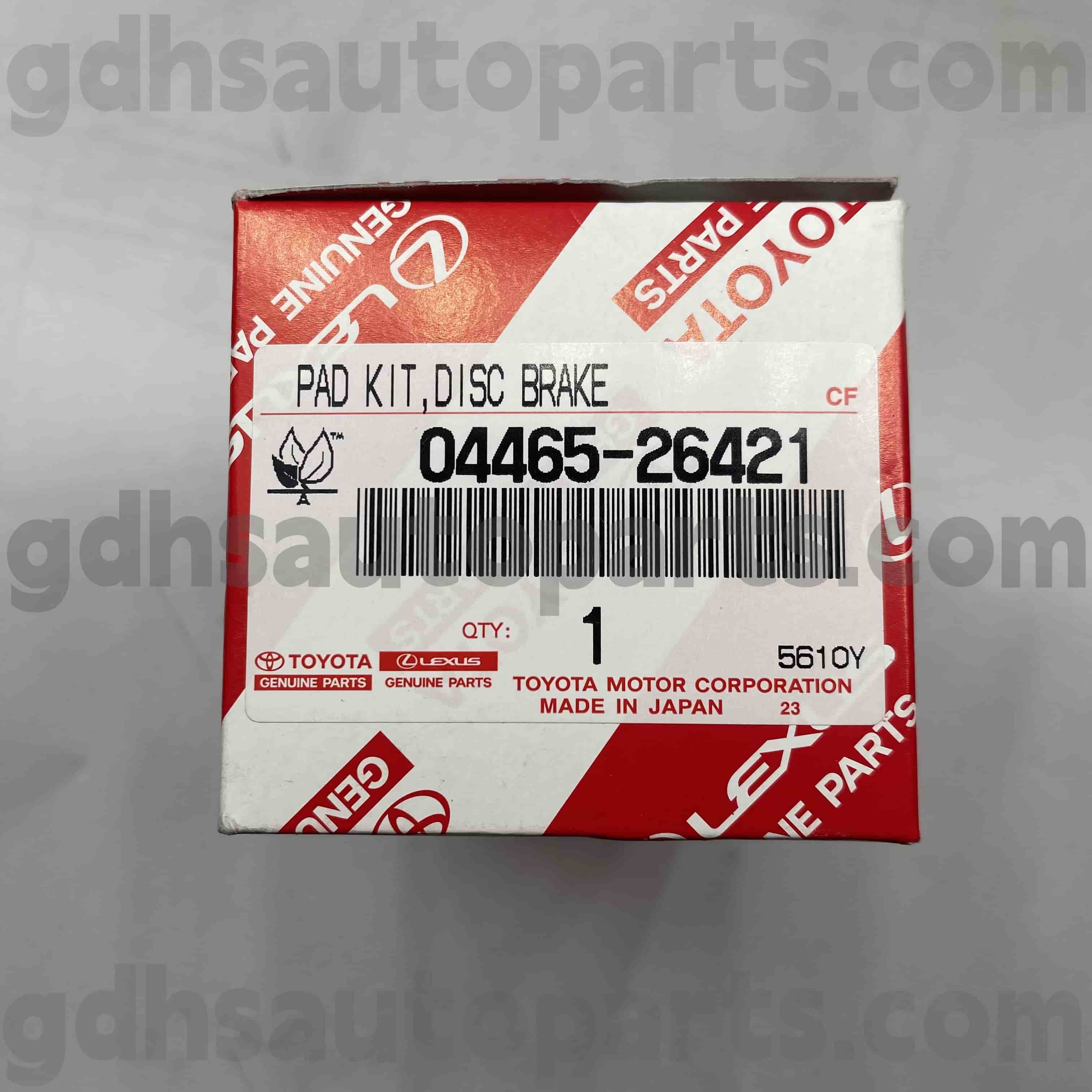04465-26421 Toyota Pièces de frein avant Toyota Pièces avant pour châssis Hiace no. TRH203 / 213/223