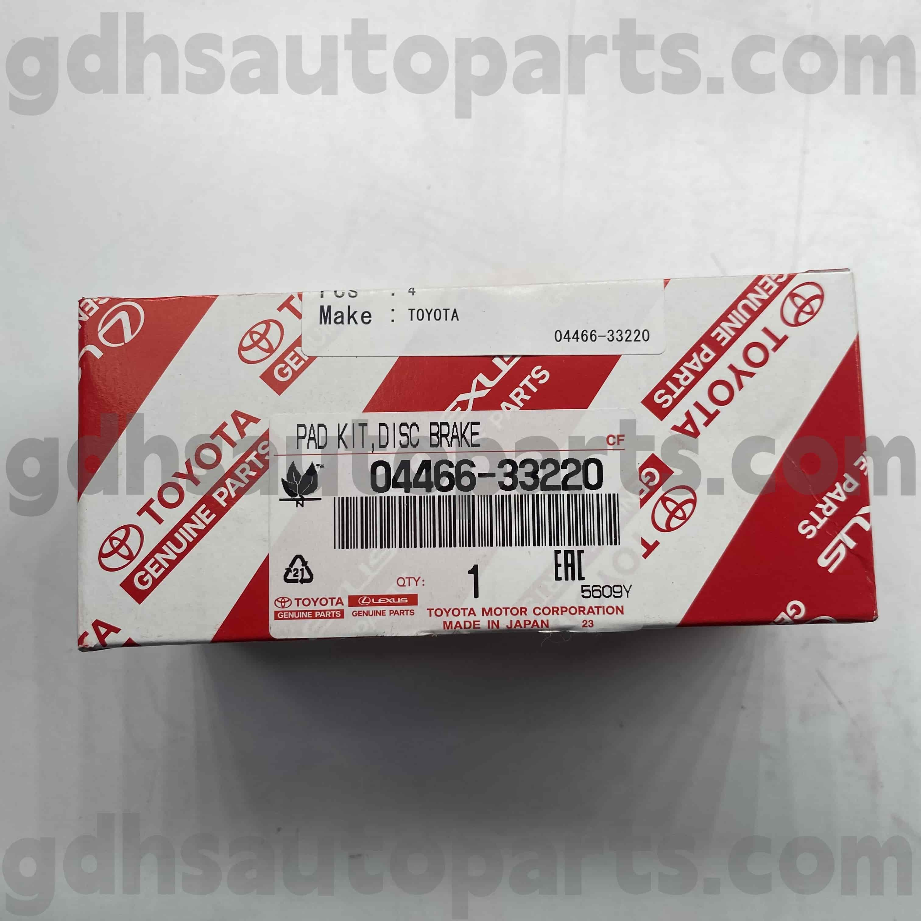 04466-33220 Toyota Pièces de frein arrière authentiques pour Camry / Hybride, Lexus UX250H / 200 Châssis no. Axvh70