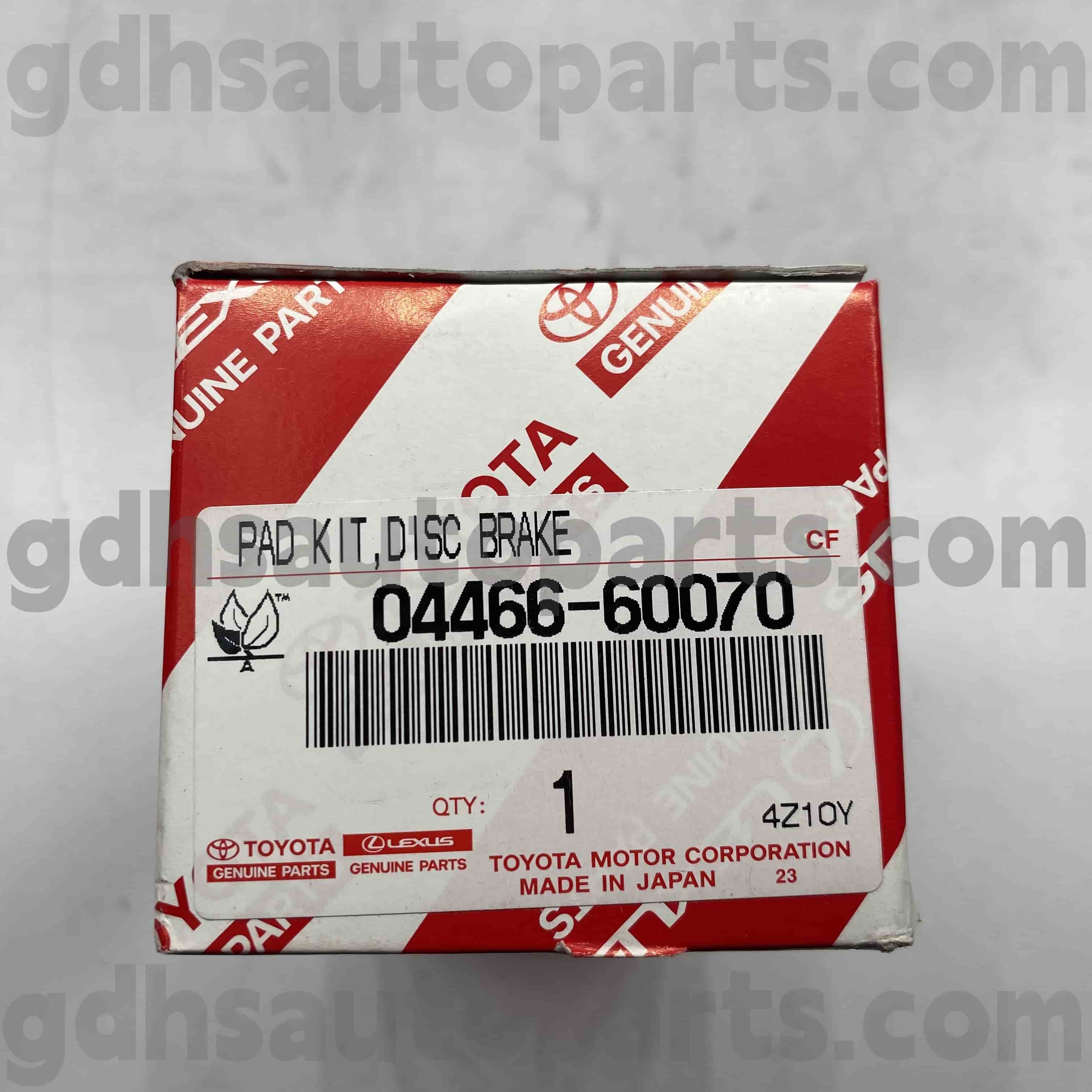 04466-60070 Toyota Pièces de frein arrière authentiques pour Land Cruiser, châssis LX470 no. FZJ100 UZJ100