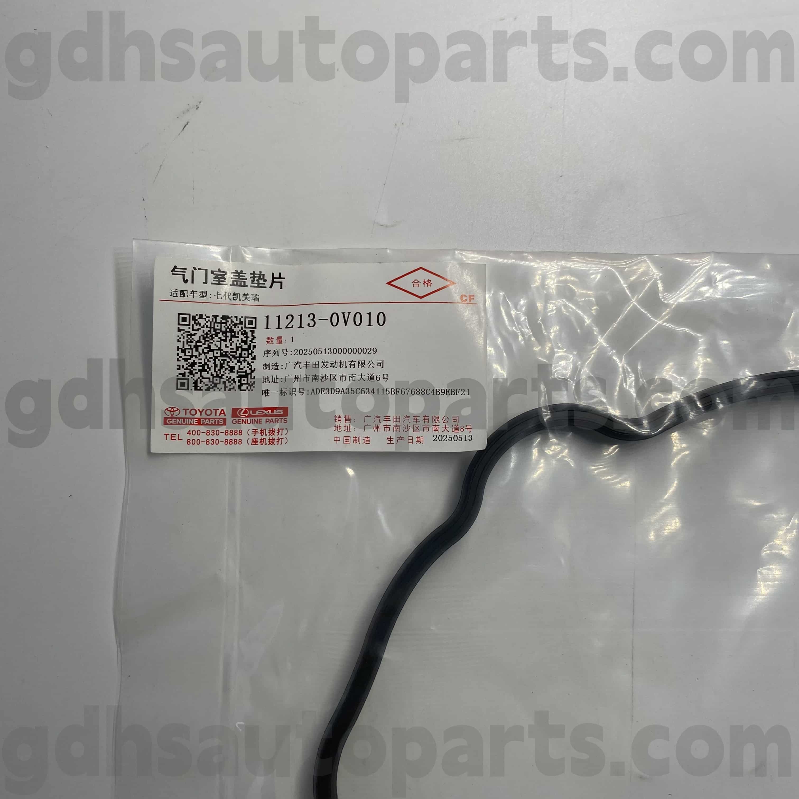 11213-0v010 Toyota Pièces authentiques Couvercle de vanne Anneau en caoutchouc pour Camry / Hybride ， Châssis RAV4 No.5arfe..asa44