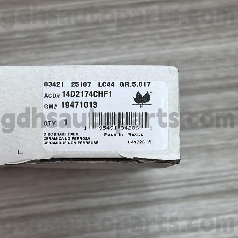 14D2174CHF1 ACDELCO FREIN POUR DE FREIN POUR ESCALADE OE n ° 19241013