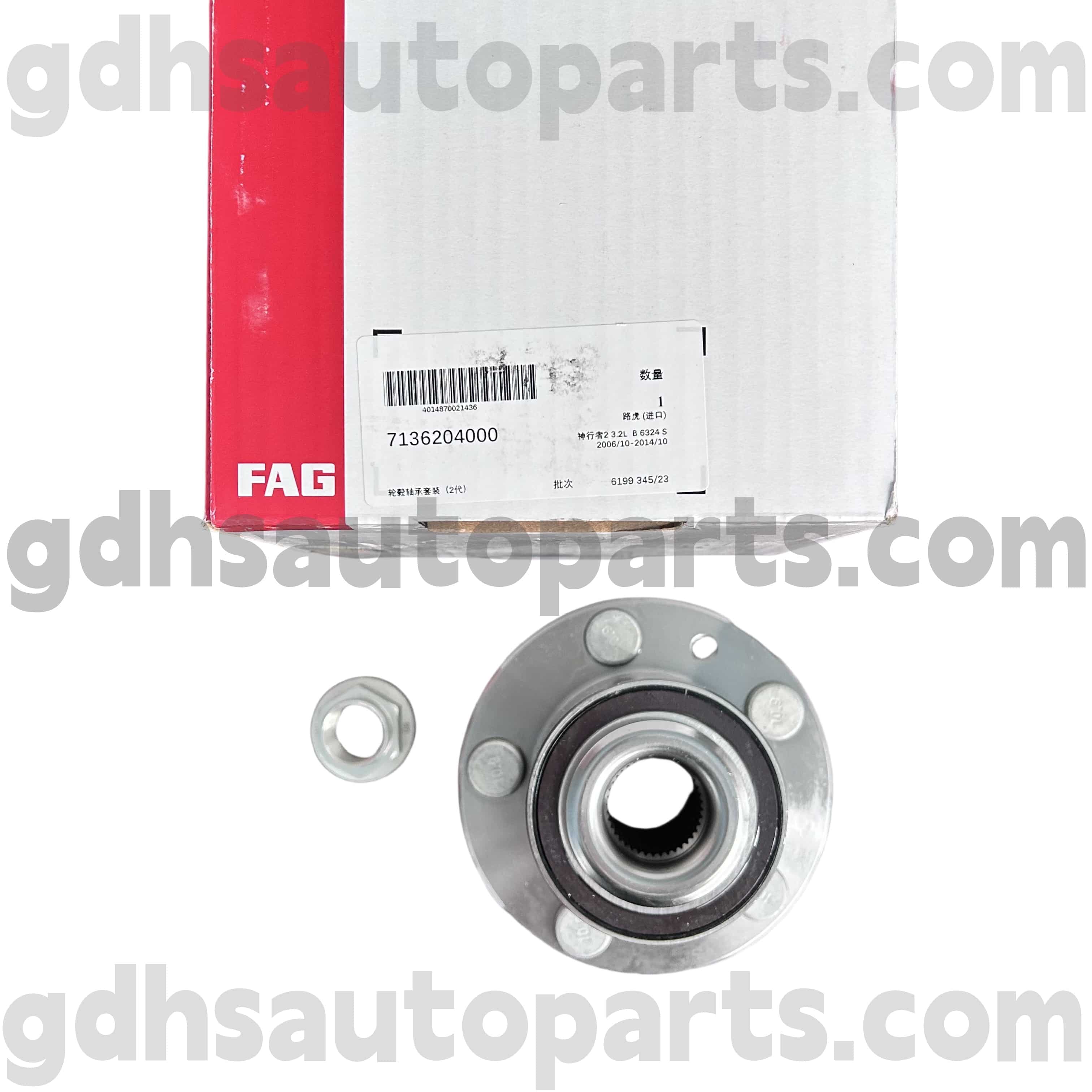 7136204000 SCHAEFFLER FAG FAG FRANT Wheel Hub portant pour Land Rover Freelander 2 OE no. LR003157